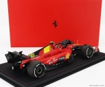 Bbr-models Ferrari F1  Sf-23 Team Scuderia Ferrari N 55 Pole Position 3rd Monza Italy Gp 2023 Carlos Sainz - Con Vetrina - With Showcase 1:18 Červená Černá Žlutá