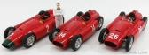 Cmc Ferrari Set 3x F1 D50 Short Nose N 14 French Gp 1956 Collins - F1 D50 Long Nose N 2 German Gp 1956 Collins - F1 D50 N 26 Monza Italy Gp 1956 Collins 1:18 Red