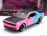 Jada Dodge Challenger Srt Hellcat Coupe 2015 1:24 ružová svetlo modrá