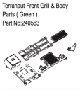 HBP240563 - Terranaut Front Grill & Body Parts ( Green )