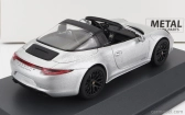 Schuco Porsche 911 991 Carrera Targa Cabriolet 2014 1:43 Stříbrná Černá