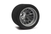 Mechové zadní gumy, PAN CAR 1/10, stříbrný disk, sh 30, 2 ks.
