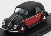 Rio-models Volkswagen Beetle Cabriolet Uzavretý Karmann 1949 1:43 Červená čierna