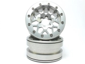 Kovové Beadlock CNC disky Absima Metsafil 2.2 PT-MESH silver/silver, 2ks
