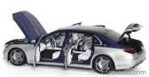 Almost-real Mercedes benz S-class S600 V12 Biturbo Maybach 2021 1:18 Námořní Modrá Stříbrná