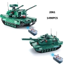 RC stavebnica CaDA Detech M1A2 Abrams 2 v 1