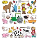 Fiesta Crafts Samolepky na opakované použitie so scénou farmy