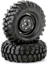 Pneumatiky + disky Crawler 108mm, černé, 2ks