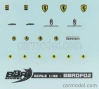 Bbr-models Ferrari Decals - High Quality - With Threads Of Real Chrome 1:43 /