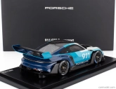 Spark-model Porsche 911 992 Gt3 R N 911 Racing Speed Icon Design Coupe 2023 - Con Vetrina - s vitrínou 1:18 2 tóny modrá biela