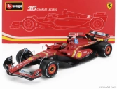 Bburago Ferrari F1 Sf-24 Team Scuderia Ferrari N 16 Winner Italy Monza Gp 2024 Charles Leclerc – Con Vetrina – With Showcase 1:18 červená biela čierna