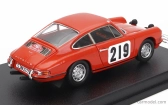 Trofeu Porsche 911t Coupe N 219 10th Rally Montecarlo 1968 Bjorn Waldegaard - Lars Helmer 1:43 Orange