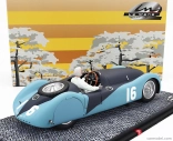 Miniatúry Le mans Bugatti F1 Type 57s 45 N 16 A.c.f. Gp 1937 Pierre Wimille 1:18 2 tóny matná modrá
