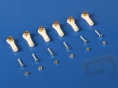 2403 Kulový čep V1, pr.4mm, M2/1,6 Krátký Bílý 6ks