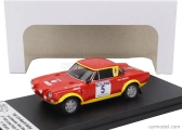 Trofeu Fiat 124 Abarth (night Version) N 5 6th Rally 1000 Lakes 1974 Leo Kinnunen - Also Aho 1:43 Červená Žlutá