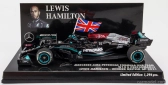 Minichamps Mercedes gp F1 W12 Mercedes M12 Eq Power+ Team Amg Petronas Motorsport Formula One N 44 Winner British Silverstone Gp With Flag 2021 Lewis Hamilton 1:43 Black Green
