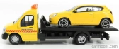 Bburago Mercedes Benz Sprinter Soccorso Stradale s Alfa Romeo Mito 2010 – Carro Attrezzi – Wrecker Road Service 1:43 žltá