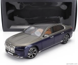 Minichamps BMW radu 7 I7 Xdrive60 2023 1:18 modrá strieborná