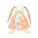 Doudou Dárková sada Hračka s úchytem na dudlík Králíček Ciboulette 19 cm