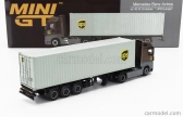 Mini-gt Mercedes Benz Actros 2 Gigaspace 1851 Blue Efficient Power Truck Lhd Ups Container 40' 2016 1:64 Brown Grey