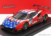 Looksmart Ferrari 488 Gt3 Usa Team N 18 1:43, vlajka USA