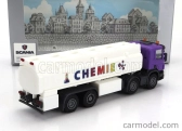 Brekina plast Scania P124.860 Cisterna Chemie 3-assi 1988 1:87 Biela fialová