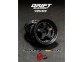 DS Racing Drift Element 5 Spoke disky, Trojitý černý se zlatými nýty, 2 ks