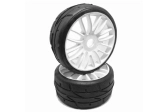 PMT 1/8 GT RALLY 18 "Soft" zmes - lepené, biele Q3 kolesá, 2 ks.