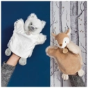 Doudou Plyšový maňásek bílý vlk 25 cm