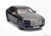 Minichamps BMW radu 7 I7 Xdrive60 2023 1:18 modrá strieborná