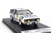 Trofeu Audi Quattro (night Version) N 48 Rally Montecarlo 1983 Pierre Bos - Nico Demuth 1:43 Bílá 2 Tóny Modrá