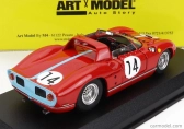 Art-model Ferrari 330p 4.0l V12 Spider Team Maranello Concessionaires N 14 2nd 24h Le Mans 1964 J.bonnier - G.hill 1:43 Red