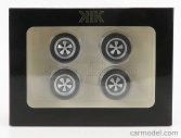 Kk-scale Accessories 4x Porsche Fuchs Wheels And Tyres 1:18 Stříbrná Černá