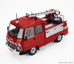 Edicola Peugeot J9 Desautel Fire Engine 1982 1:43 Červená strieborná