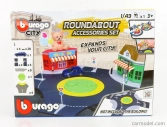Bburago Accessories Diorama – Set Build City Roundabout – With Seat Ibiza 2008 1:43 Blue