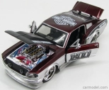 Maisto Ford USA Mustang Gt Custom Harley-Davidson 1967 1:24 Bordeaux Met Silver