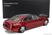 Almost-real Mercedes benz S-class S600 V12 Biturbo Maybach 2021 1:18 Red
