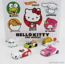Mattel hot wheels Hello kitty Set Sortiment 5 kusov Autá Hello Kitty And Friends - Keroppi - Cinnamoroll - Gudetama - My Melody 1:64 Rôzne