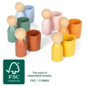 small foot Montessori triediace tégliky s figúrkami