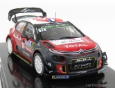 Ixo-models Citroen C3 Wrc Abu Dhabi N 11 Rally Tour De Corse 2018 S.loeb - D.elena 1:43 Červená Biela Sivá