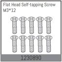 1230890 - M3*12 Flat Head Self-tapping Screw Set (10)