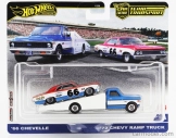 Mattel hot wheels Chevrolet Chevy Ramp Truck s Chevelle N 66 Racing 1966 1:64 Modrá biela červená