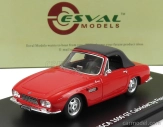 Esval model Osca 1600gt Fissore Cabriolet Closed 1963 1:43 Red