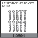 1230891 - M3*20 Flat Head Self-tapping Screw Set (10)
