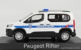 Norev Peugeot Rifter Police Municipale 2019 1:43 bielo modrá