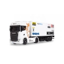 RC licencovaná Scania 730 S s návesom, GYRO, driftovacia, proporcionálny pohon 4x4, 1:64 RTR, biela