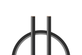 Trojžilový čierny/šedý plochý kábel 0,33 mm2 / 22AWG