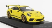 Minichamps Porsche 911 991-2 Gt3 Rs Coupe 2018 - Golden Rims 1:43 Závodní Žlutá