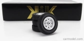 Kk-scale Accessories Set 4x Wheels And Rims For Ford Taunus Gt Coupe 1971 1:18 Černá Stříbrná