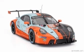 Ixo-models Porsche 911 991-2 Rsr-19 4.2l Team Gr Racing Gulf N 86 24h Le Mans 2023 Ben Barker - Riccardo Pera - Michael Wainwright 1:18 Oranžová svetlo modrá čierna